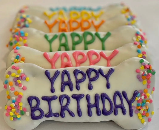 Yappy Birthday 6" Dog Bones