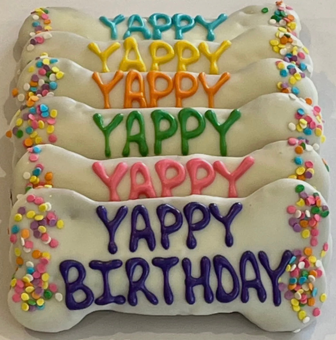 Yappy Birthday 6" Dog Bones
